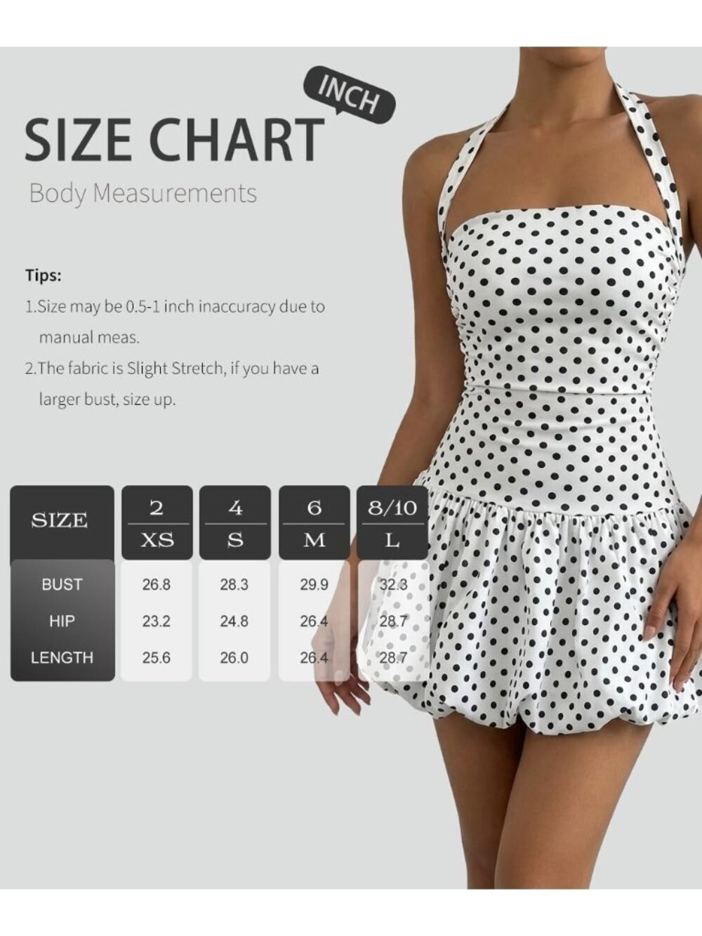 Women's Brown Polka Dot Sleeveless Halter Neck Backless Imported Mini Dress - Picture 6 of 7